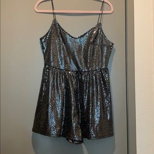 Black & Silver Romper